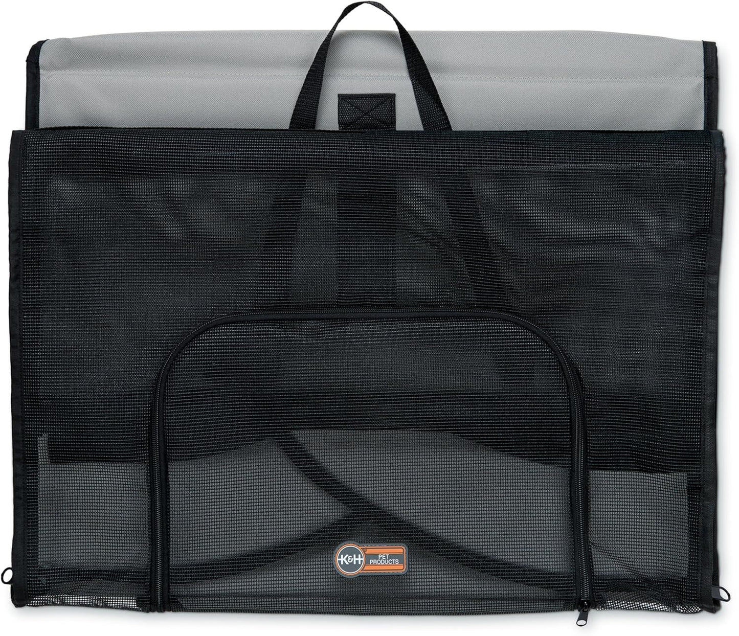 Travel Safety Carrier for Pets, Dog Crate for Car Travel, Dog Soft-Sided Carrier for Medium Dogs, Portable Car Seat Kennel, Gray/Black Medium 24 X 19 X 17 Inches